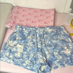 Blue Tie-Dye Women's Shorts